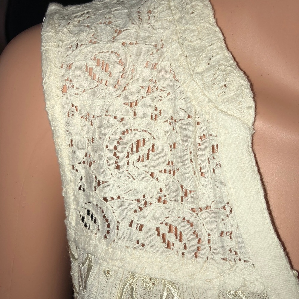 Lucky Brand cream colored sleeveless lace tunic - Picture 4 of 8